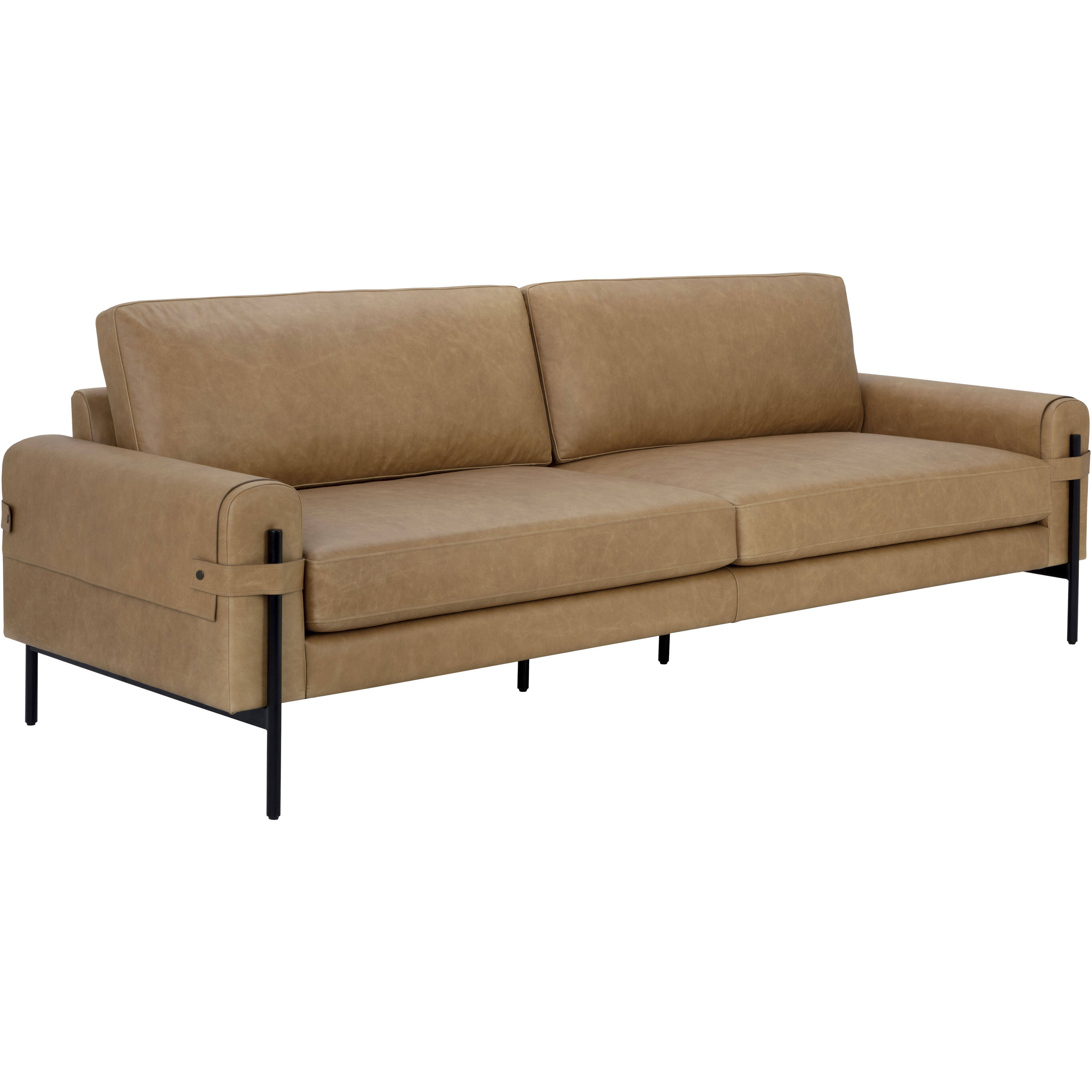 Camus Ludlow Sesame Leather Sofa